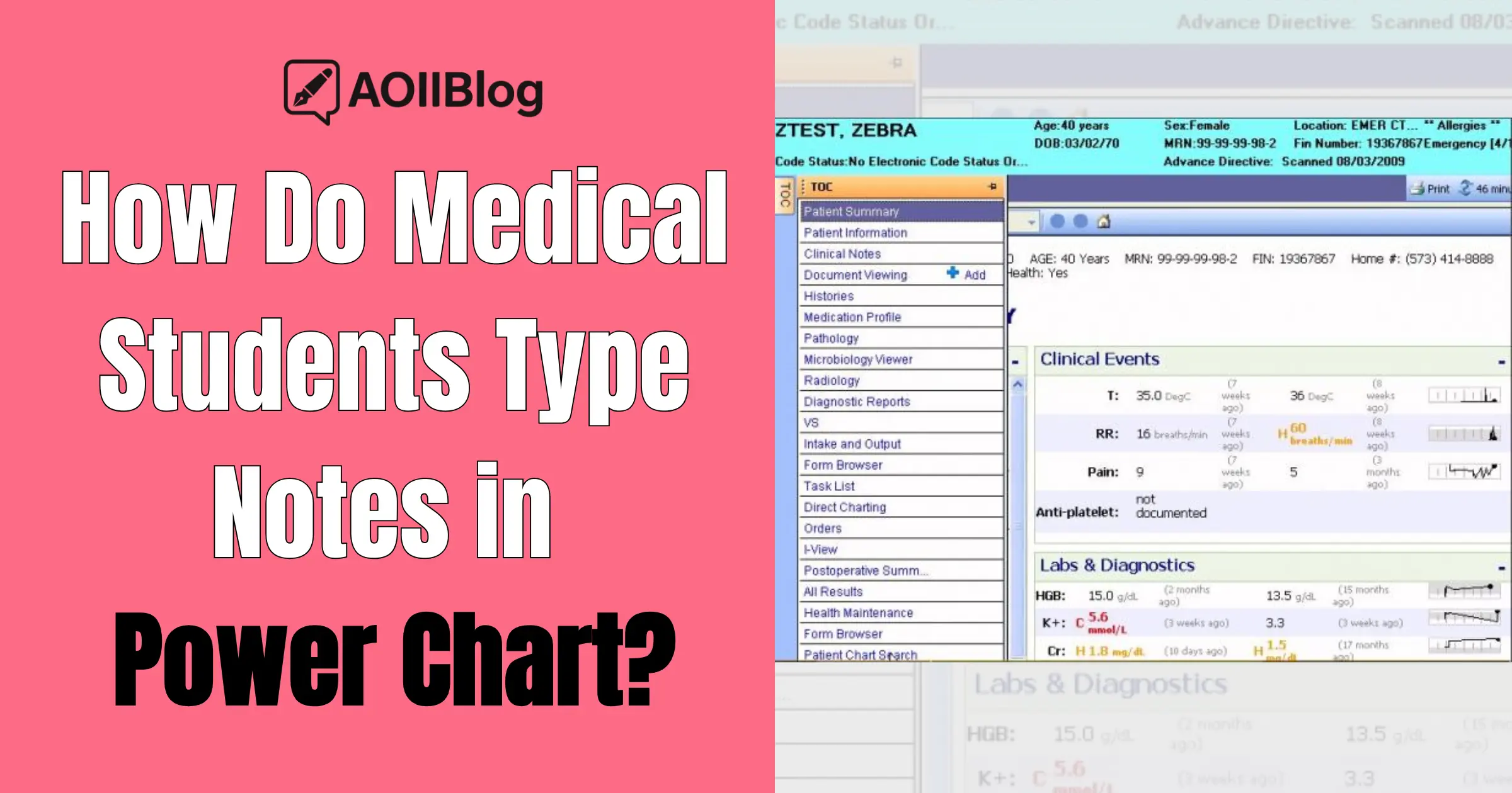 How Do Medical Students Type Notes in Power Chart